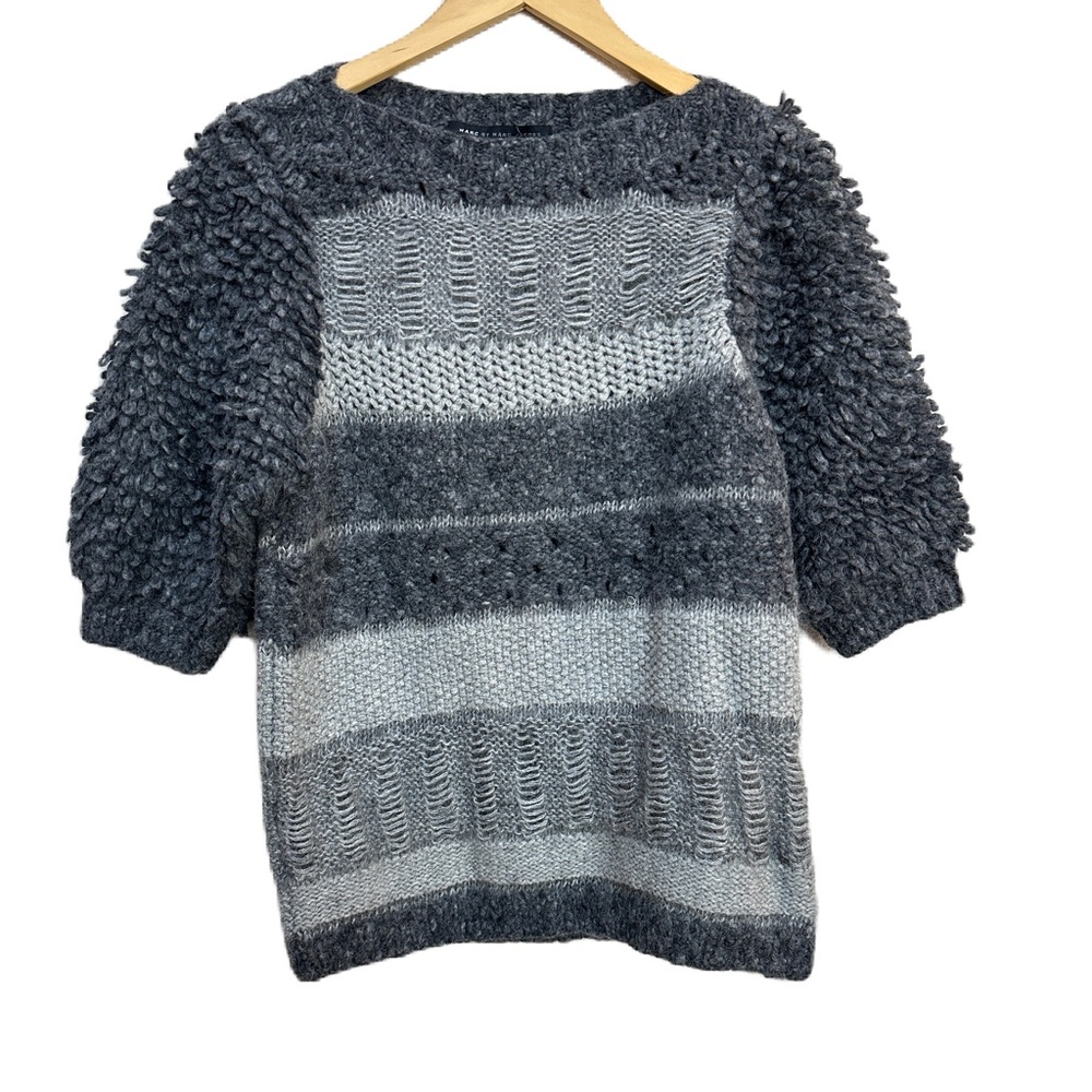 Marc by Marc Jacobs Merino Wool Blend Gray‎ Textured Sweater Women's XS